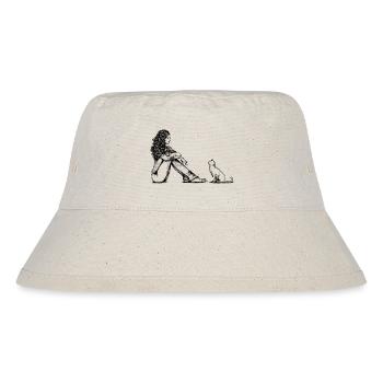 Meine Katze und Ich - Stanley/Stella recycelter Bucket Hat - Naturweiß - Vorne