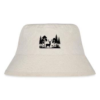 Silhouette motif - a majestic deer - Stanley/Stella Recycled Bucket Hat - natural - Front