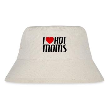 I love hot moms - Stanley/Stella recycelter Bucket Hat - Naturweiß - Vorne