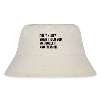 did It hurt when I told you to google It and I was - Stanley/Stella Recycled Bucket Hat - natural - Front