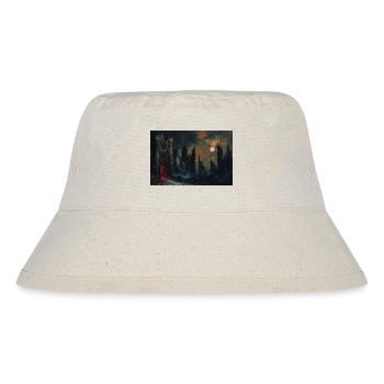 Poster Illustration Mittelalterliche Landschaft in Ruinen - Stanley/Stella recycelter Bucket Hat - Naturweiß - Vorne