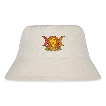 Himmlische Mondphasen mit Blumenmotiv - Stanley/Stella recycelter Bucket Hat - Naturweiß - Vorne