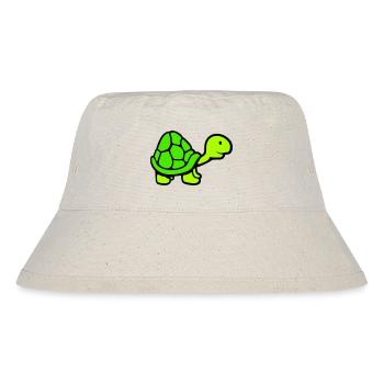 Turtle long neck smiling happy funny - Stanley/Stella Recycled Bucket Hat - natural - Front