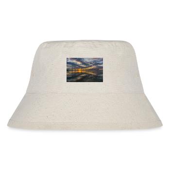 Sunset Pier Reflections - Stanley/Stella Recycled Bucket Hat - natural - Front