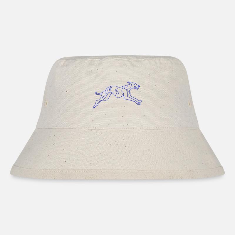 Greyhound Hund Laufen - Stanley/Stella recycelter Bucket Hat - Naturweiß