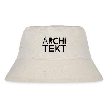 Architekt Schriftzug mit Zirkel - Stanley/Stella recycelter Bucket Hat - Naturweiß - Vorne