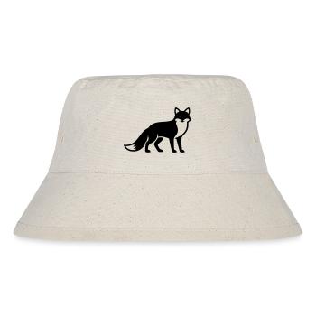 Fuchs Tier Silhouette - Stanley/Stella recycelter Bucket Hat - Naturweiß - Vorne