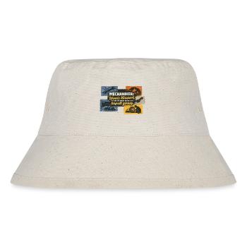 Mechaniker Spruch Illustration - Stanley/Stella recycelter Bucket Hat - Naturweiß - Vorne