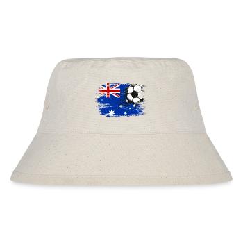 Australien Flagge Fußball used - Stanley/Stella recycelter Bucket Hat - Naturweiß - Vorne