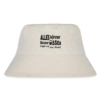 Besserwisser Alleskönner Klugscheißer - Stanley/Stella recycelter Bucket Hat - Naturweiß - Vorne