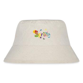 spring-like typography at the beginning of spring - Stanley/Stella Recycled Bucket Hat - natural - Front