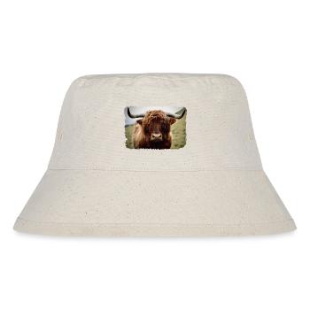 Hochlandrind - Stanley/Stella recycelter Bucket Hat - Naturweiß - Vorne