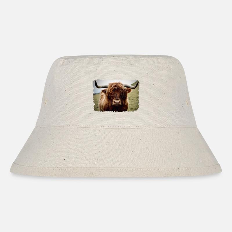 Hochlandrind - Stanley/Stella recycelter Bucket Hat - Naturweiß
