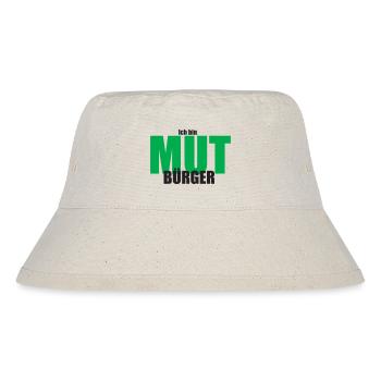Mutbürger - Ansprechen Anpacken Zukunft Gestalten - Stanley/Stella recycelter Bucket Hat - Naturweiß - Vorne