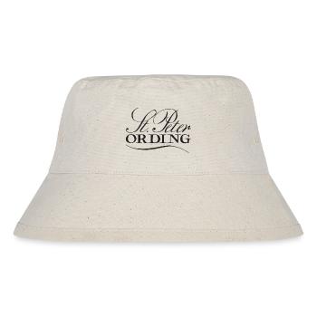 Sankt Peter Ording Schriftzug schwarz - Stanley/Stella recycelter Bucket Hat - Naturweiß - Vorne
