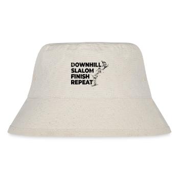 Downhill Slalom Finish Repeat - Stanley/Stella recycelter Bucket Hat - Naturweiß - Vorne