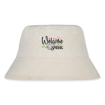 Willkommen Frühling - Stanley/Stella recycelter Bucket Hat - Naturweiß - Vorne