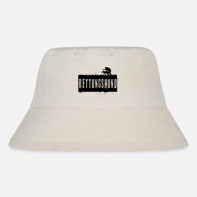 TShirt Rettungshund - Stanley/Stella recycelter Bucket Hat - Naturweiß