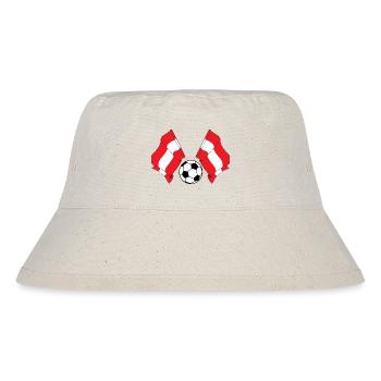 Austrian flags crossed football Austria - Stanley/Stella Recycled Bucket Hat - natural - Front