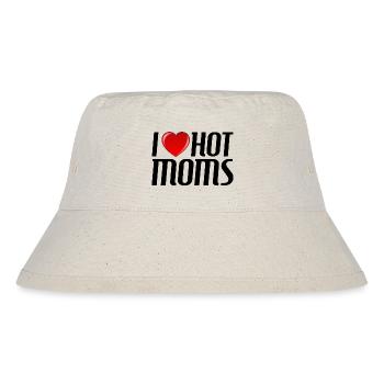 I love hot moms - Stanley/Stella recycelter Bucket Hat - Naturweiß - Vorne