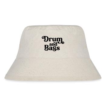 Drum and Bass Fette Typografie - Stanley/Stella recycelter Bucket Hat - Naturweiß - Vorne