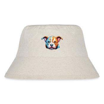 Boxer Chiens Chiot Logo Coloré - Bob recyclé Stanley/Stella - blanc naturel - Devant