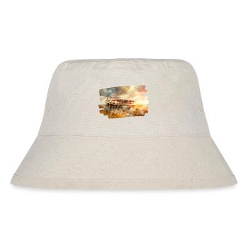 Klassisches Muscle-Car im Schein des Sonnenuntergangs - Stanley/Stella recycelter Bucket Hat - Naturweiß - Vorne