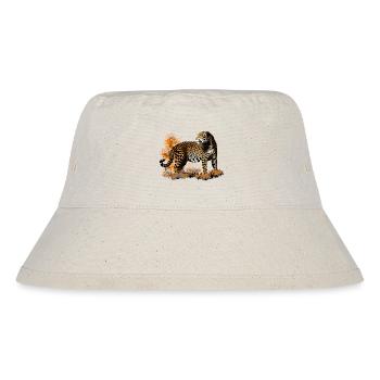 Leopard - Stanley/Stella recycelter Bucket Hat - Naturweiß - Vorne