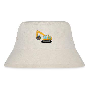 Bagger Kinder 12. Geburtstag - Stanley/Stella recycelter Bucket Hat - Naturweiß - Vorne