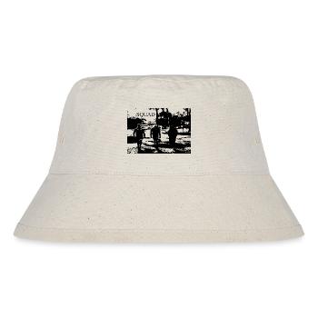 Brauttrupp - Brautjungfern - Schwarz - Stanley/Stella recycelter Bucket Hat - Naturweiß - Vorne