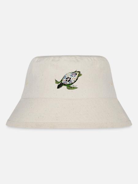 Der Schildkrötenpanzer - Stanley/Stella recycelter Bucket Hat - Naturweiß