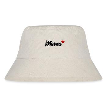 Mama Herz Liebe Mutter - Stanley/Stella recycelter Bucket Hat - Naturweiß - Vorne