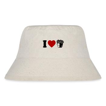 I Love Pommes Frites French Fries Lover - Stanley/Stella Recycled Bucket Hat - natural - Front