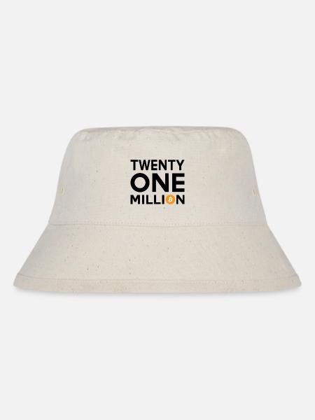 Bitcoin Twenty One Million - Stanley/Stella recycelter Bucket Hat - Naturweiß