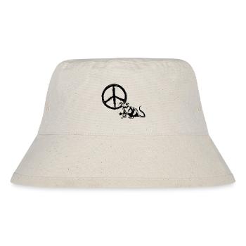 Peace Ratte Peace Zeichen Street Art Graffiti - Stanley/Stella recycelter Bucket Hat - Naturweiß - Vorne
