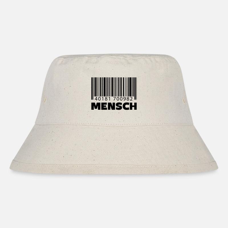 Barcode Mensch - Stanley/Stella recycelter Bucket Hat - Naturweiß