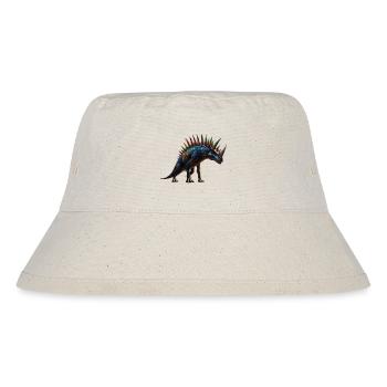 Regenbogenfarbener Dino Punk - Stanley/Stella recycelter Bucket Hat - Naturweiß - Vorne