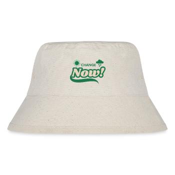 Change Now - Stanley/Stella recycelter Bucket Hat - Naturweiß - Vorne