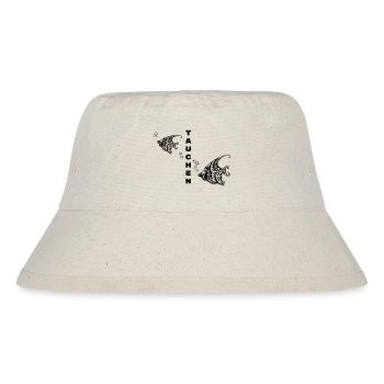 Tauchen – Tribal Fisch Design - Stanley/Stella recycelter Bucket Hat - Naturweiß - Vorne