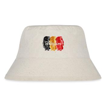 Belgische Fahne - Stanley/Stella recycelter Bucket Hat - Naturweiß - Vorne