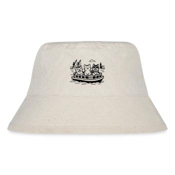 Hafen Katzen Hunde Hafenrundfahrt Hamburg  - Stanley/Stella recycelter Bucket Hat - Naturweiß - Vorne