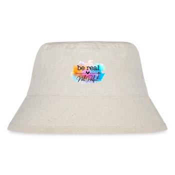 Be Real Not Perfect Aquarell Zitat - Stanley/Stella recycelter Bucket Hat - Naturweiß - Vorne