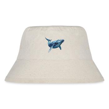 Buckelwal - Stanley/Stella recycelter Bucket Hat - Naturweiß - Vorne