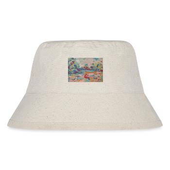 Abstract landscape of colorful spots - Stanley/Stella Recycled Bucket Hat - natural - Front