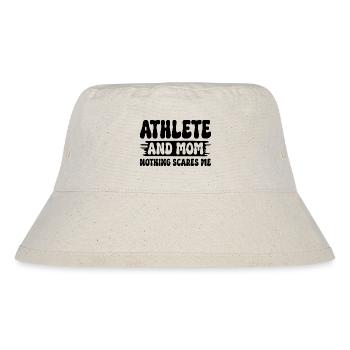 Sportlerin und Mama nichts macht mir Angst sportliche Mutter - Stanley/Stella recycelter Bucket Hat - Naturweiß - Vorne