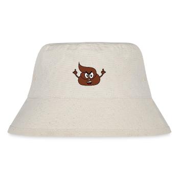 Scheiße Scheißhaufen Stinkefinger Mittelfinger - Stanley/Stella recycelter Bucket Hat - Naturweiß - Vorne