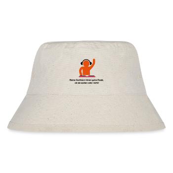 Meine Nachbarn hören gute Musik, - Stanley/Stella recycelter Bucket Hat - Naturweiß - Vorne