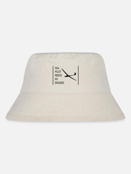 Segelflugzeug - Stanley/Stella recycelter Bucket Hat - Naturweiß