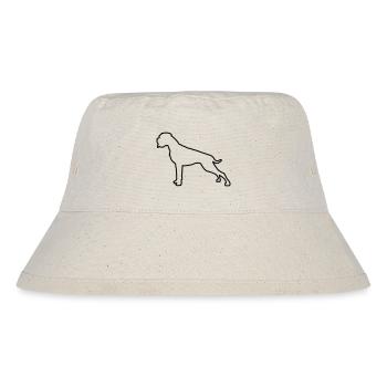 Boxer Umriss - Stanley/Stella recycelter Bucket Hat - Naturweiß - Vorne