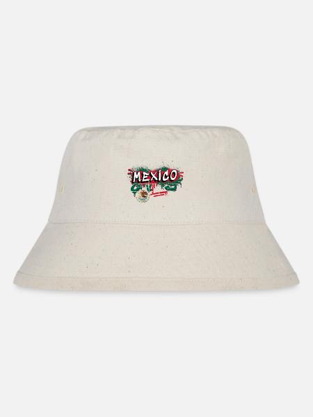 Mexiko Flagge Graffiti Design - Stanley/Stella recycelter Bucket Hat - Naturweiß